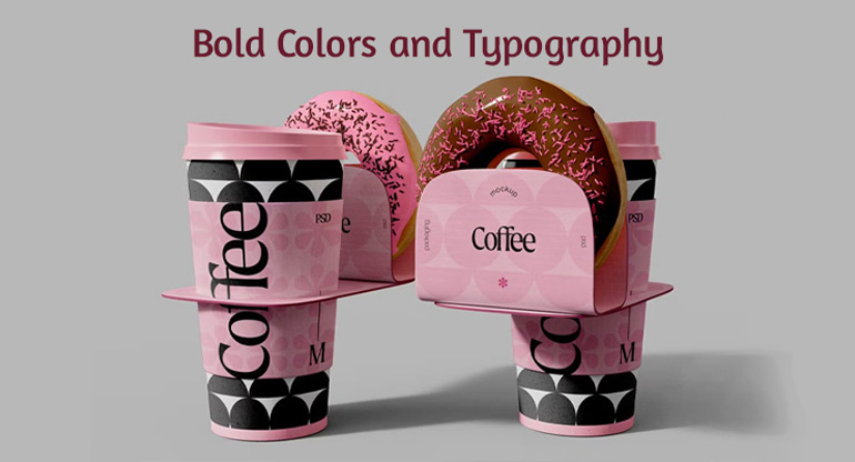 bold colors and typography