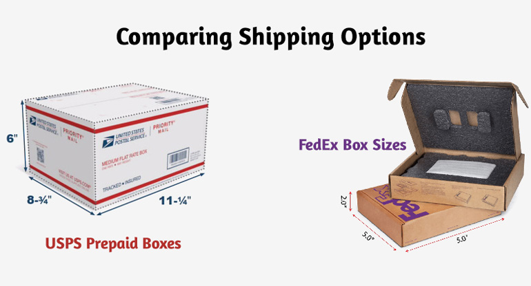 comparing shipping options