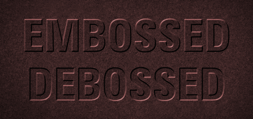 embossing and debossing