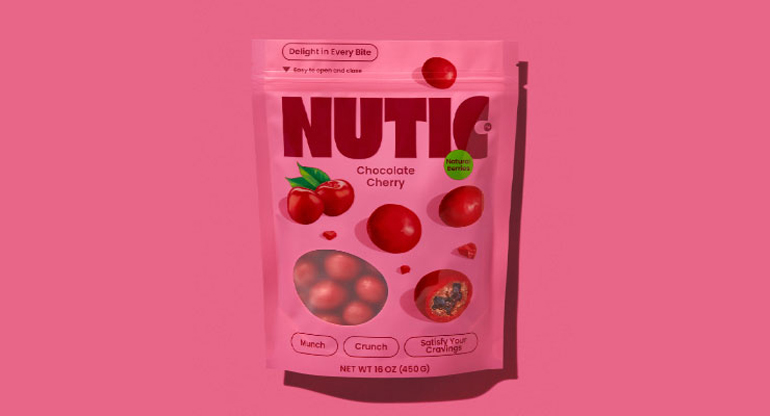 pink cherry food packaging design