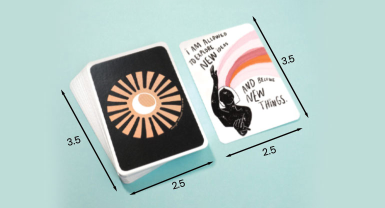 playing card custom dimensions