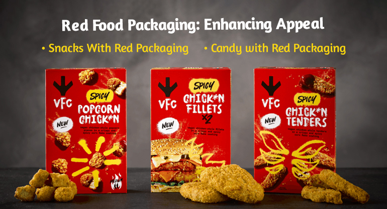 red food packaging enhancing appeal