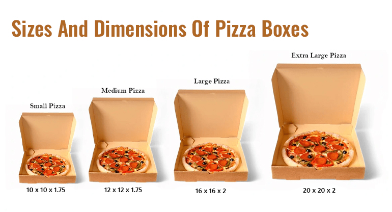 sizes and dimensions of pizza boxes