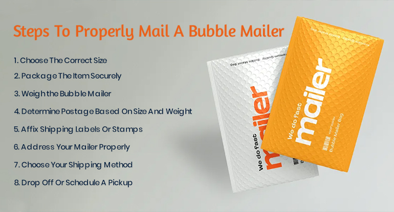 steps to properly mail a bubble mailer