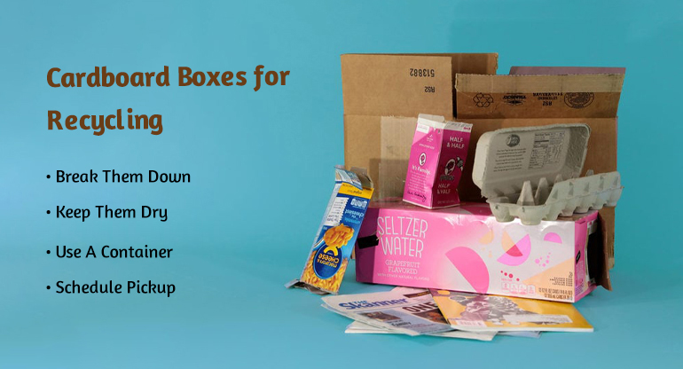 storing cardboard boxes for recycling