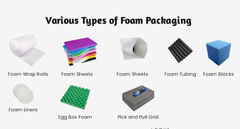 various types of foam packaging