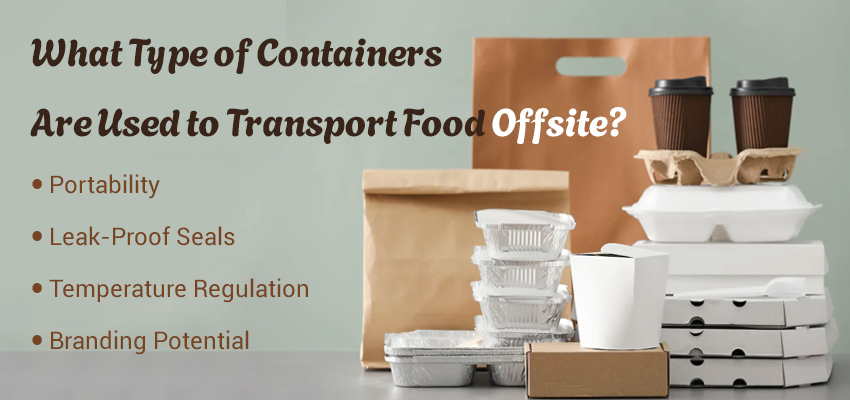 what type of containers are used to transport food offsite