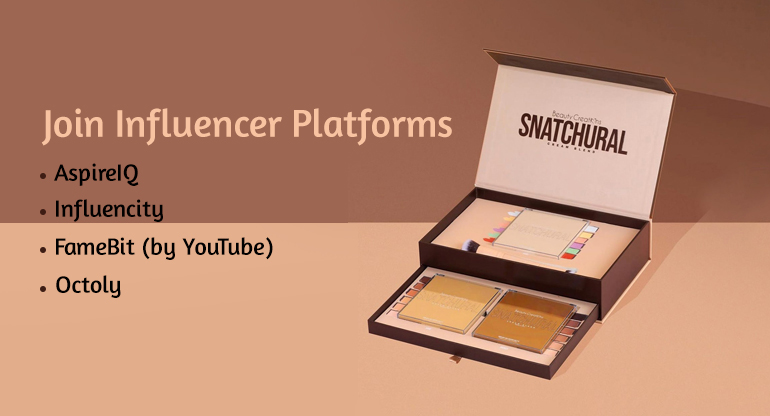 Join influencer platforms