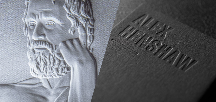 major differences between embossing and debossing
