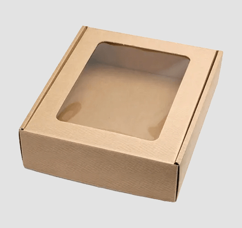 kraft box with window