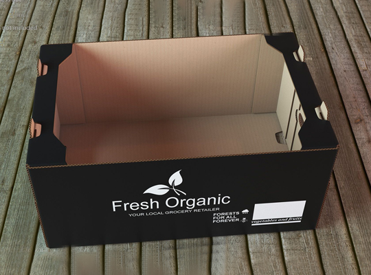 black cardboard packaging