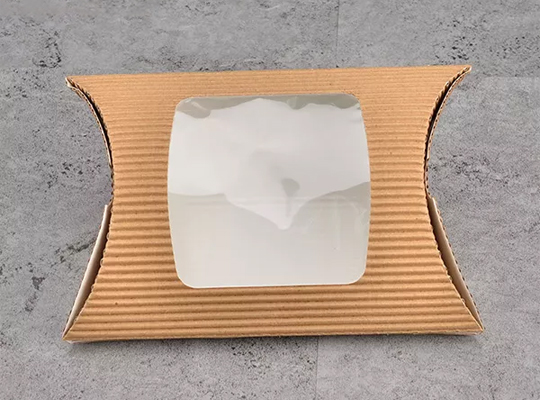 custom pillow box with window