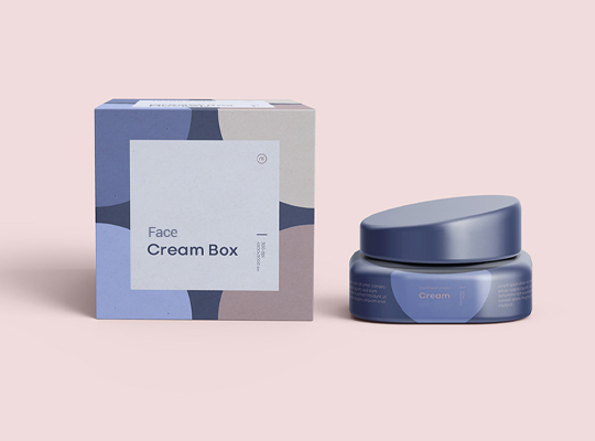 face cream box design