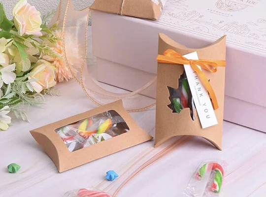 pillow box with window wholesale