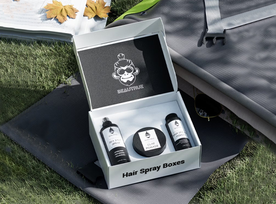 printed hair spray boxes
