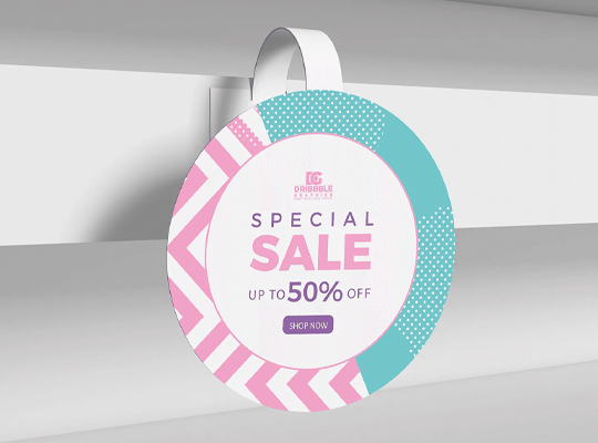 shelf wobbler design