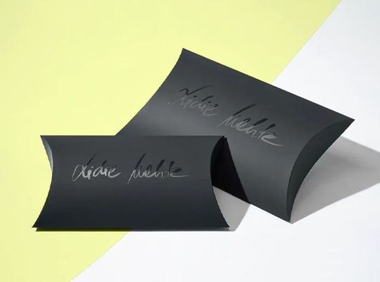 black pillow boxes packaging