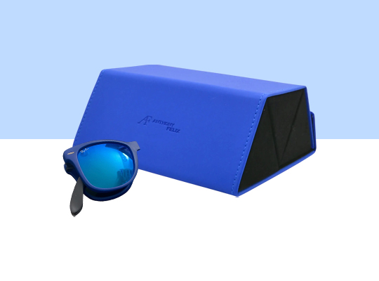 blue sunglasses boxes