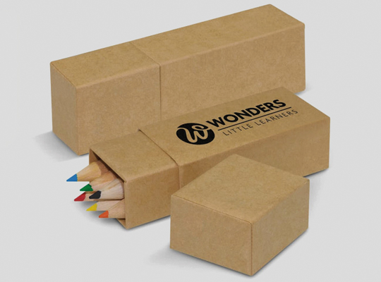 brown paper pencil boxes