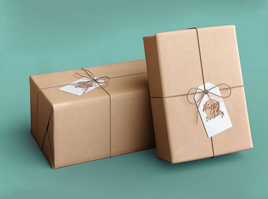 cardboard box with handle
