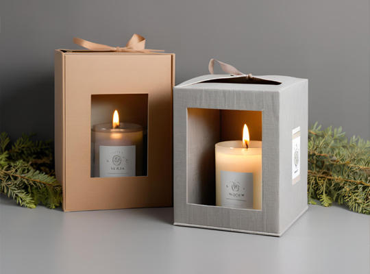 candle boxes with window wholesale