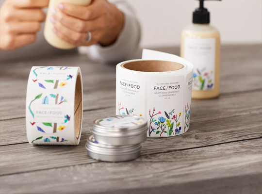 cosmetic labels packaging