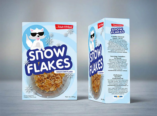 breakfast cereal boxes