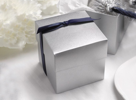 custom silver foil box