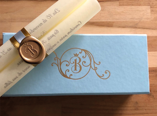elegant invitation box