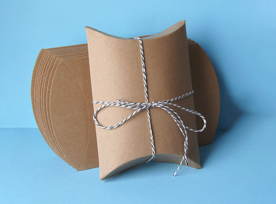 kraft pillow boxes bulk