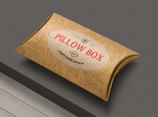 kraft pillow boxes