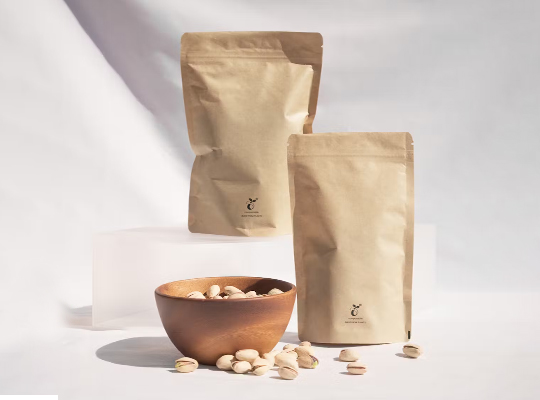 kraft standup pouches bulk