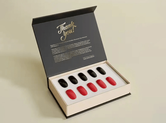 press on nail box packaging