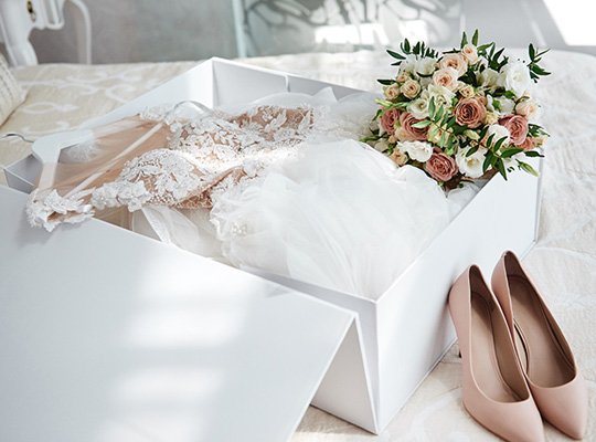 wedding dress boxes