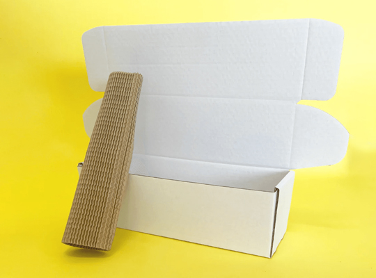white corrugated boxes