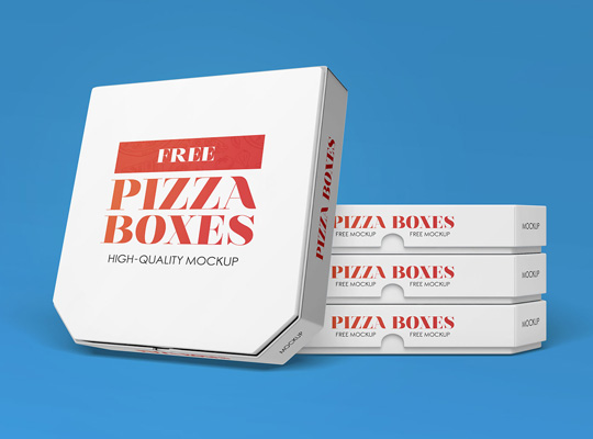 white pizza boxes